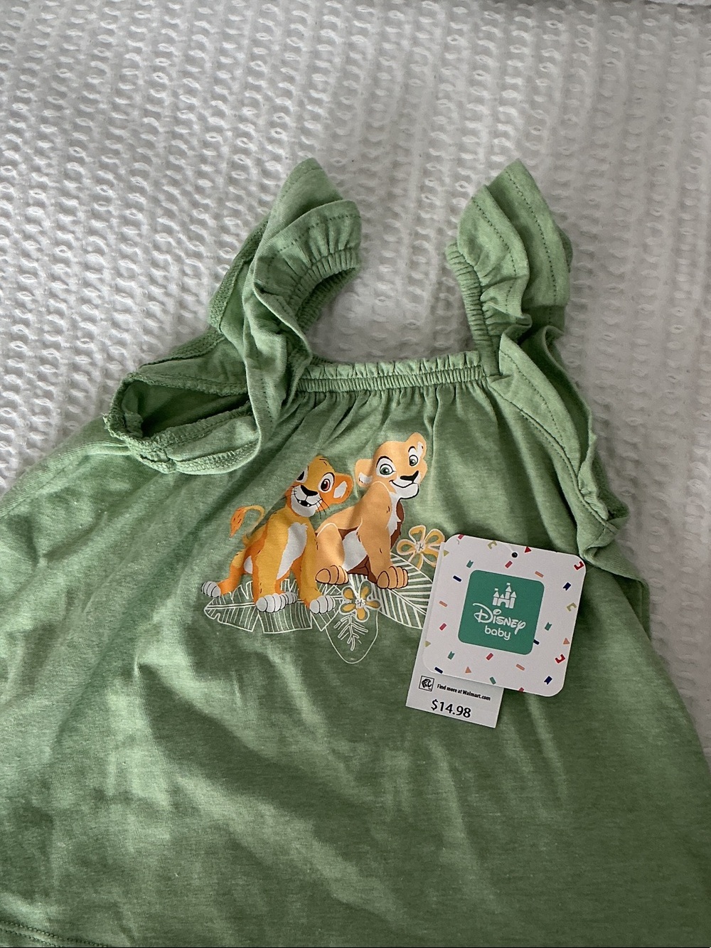 Disney Baby Green Simba & Nala Tank Top. NWT